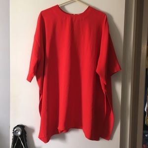 New ROUCHA Red Drape TARA Tunic Top D XL XXL